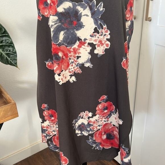 Intimately Free People Cascades Grey with Floral Print Slip Dress - Small - Picture 5 of 10
